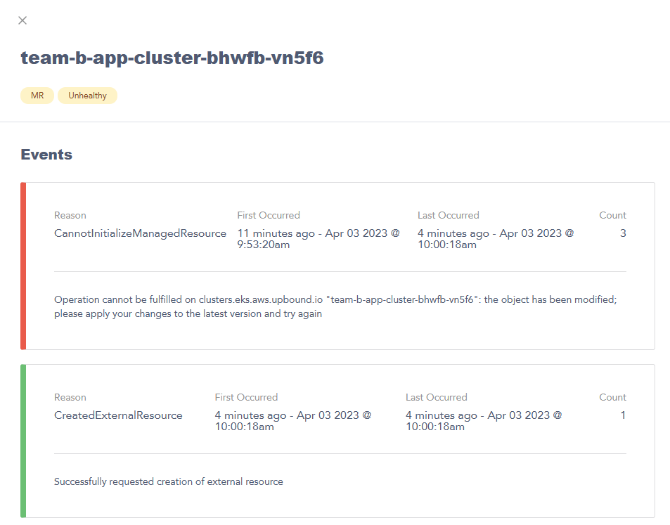 Use control plane explorer view to view status for a sibling MR